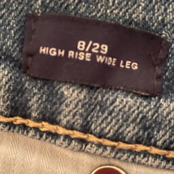 GAP Women's Wide Leg Blue Jeans - Picture 5 of 6